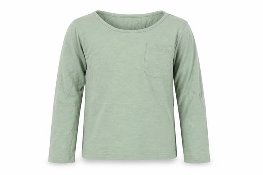 Front view of Tu girls’ green colourblock basic t-shirt, size 6, years