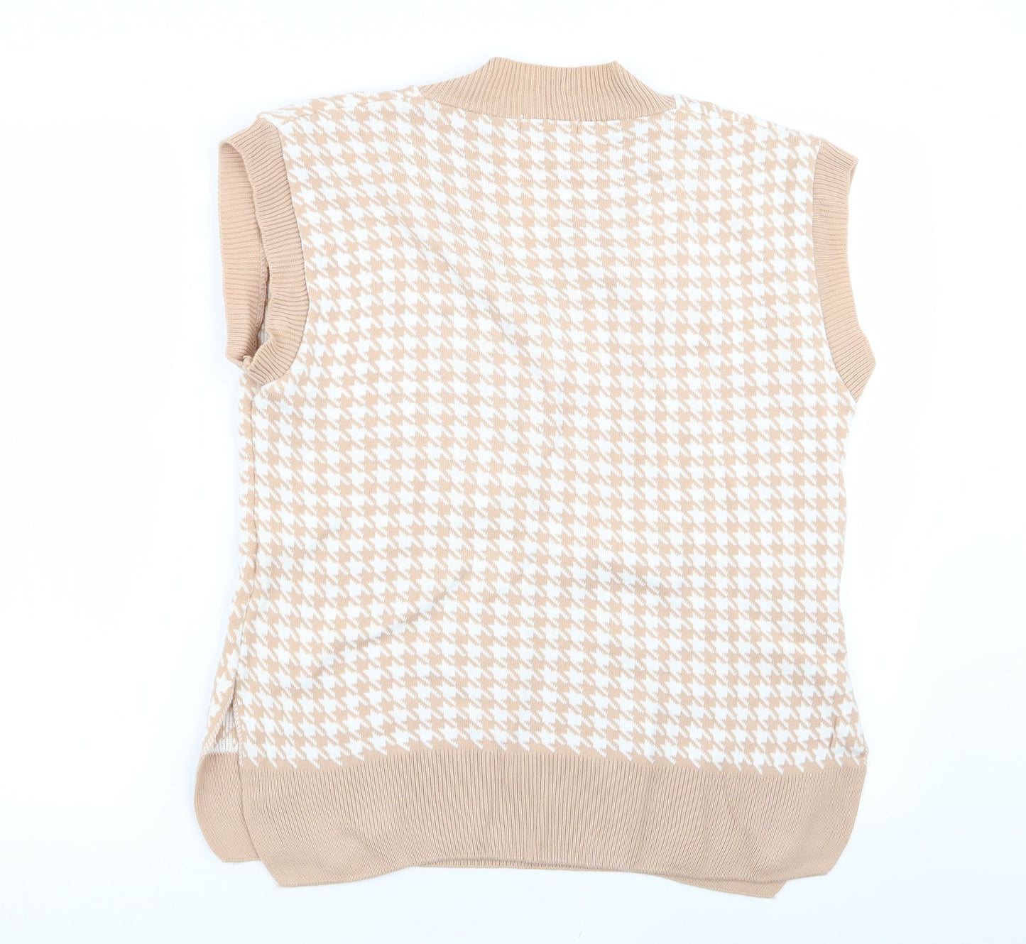 PLT Womens Multicoloured Houndstooth  Pullover Jumper Size S