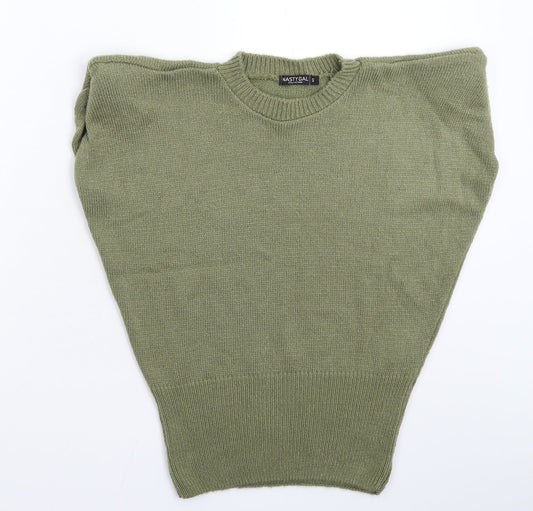 Nasty Gal Womens Green  Knit Vest Jumper Size S