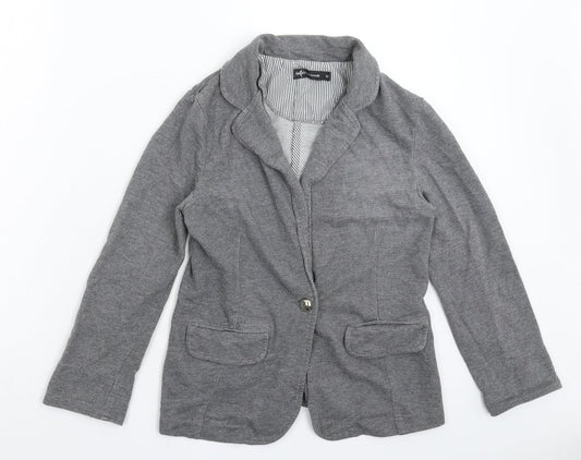 Internac Womens Grey   Jacket Blazer Size 10