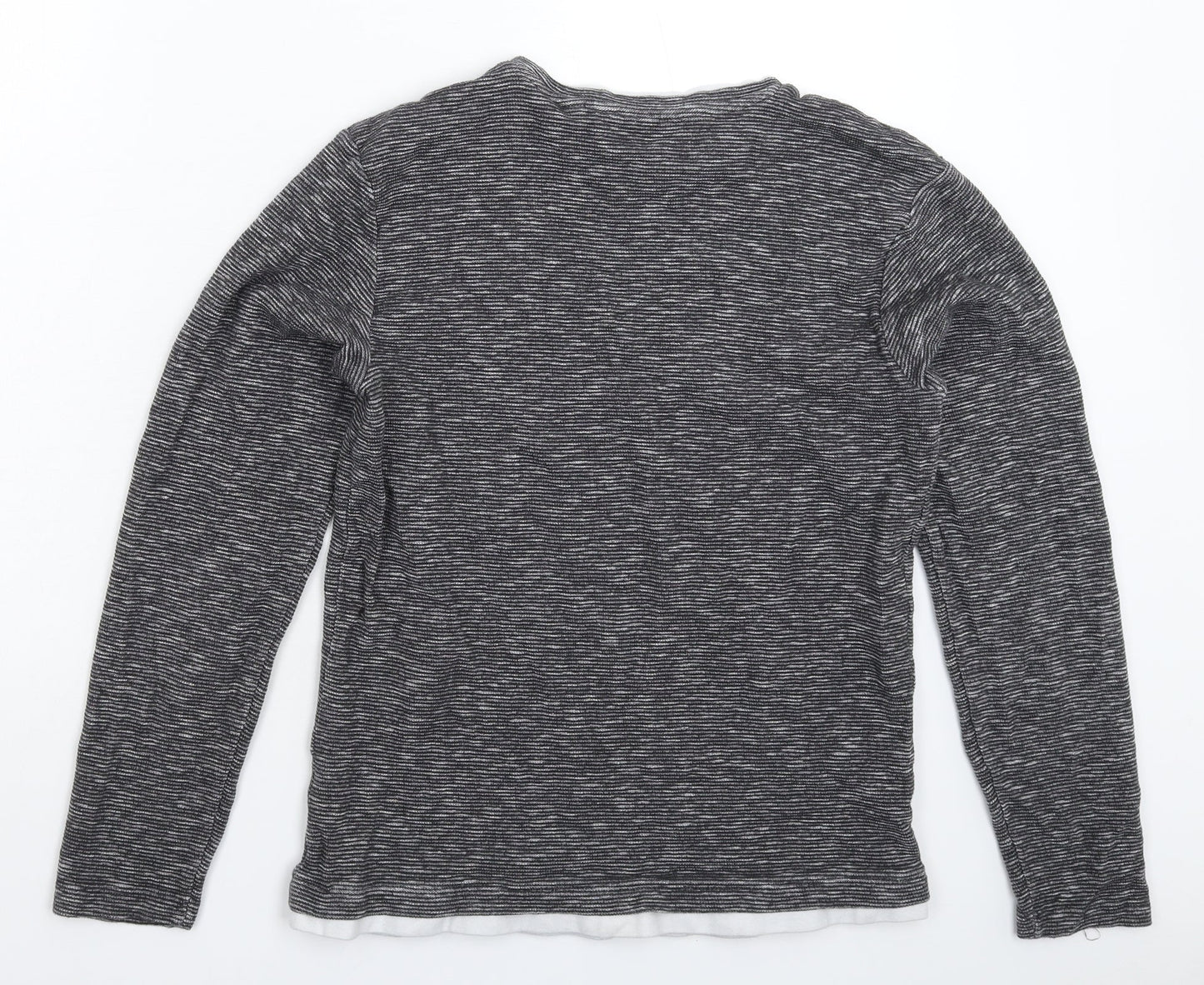 NEXT Mens Grey Striped  Pullover Sweatshirt Size S