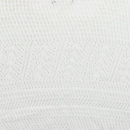 Brand and care label for Atmosphere women’s white knit jumper, size UK 20