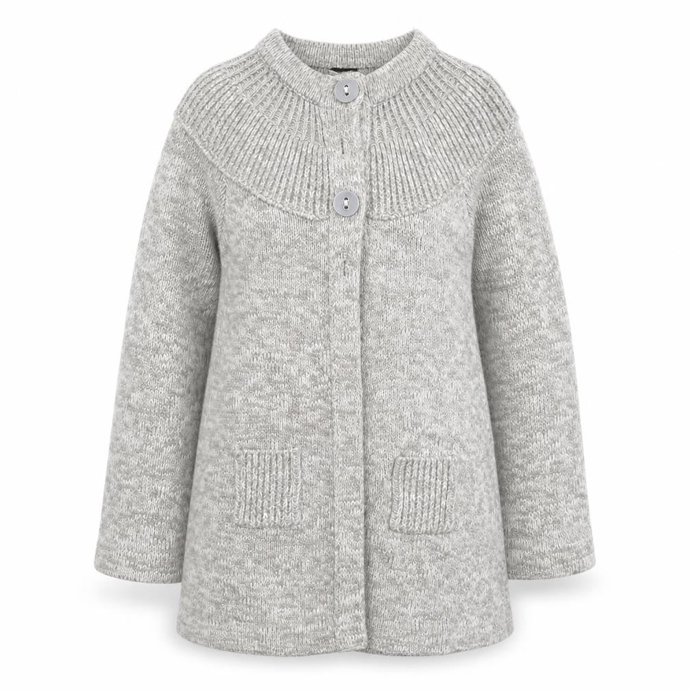 QED Womens Grey  Knit Jacket Coatigan Size M