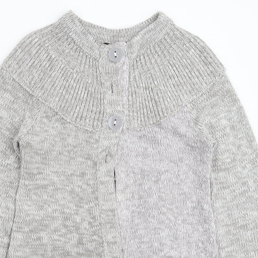 QED Womens Grey  Knit Jacket Coatigan Size M