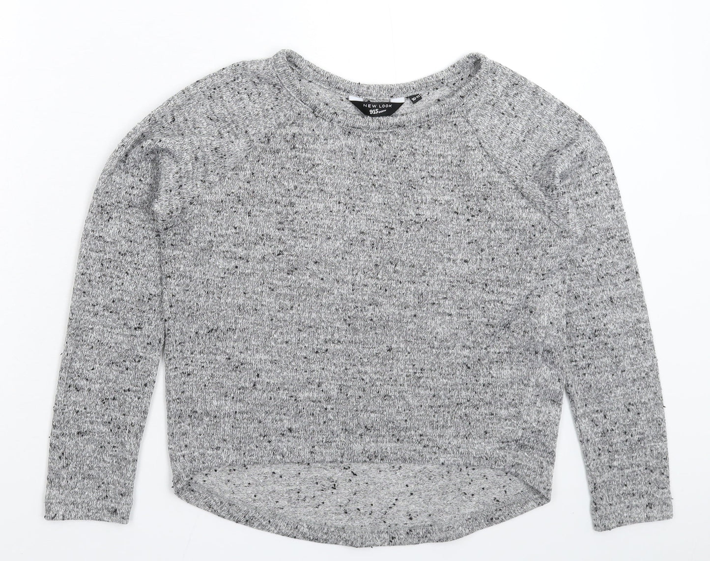 New Look Girls Grey  Knit Pullover Jumper Size 10-11 Years