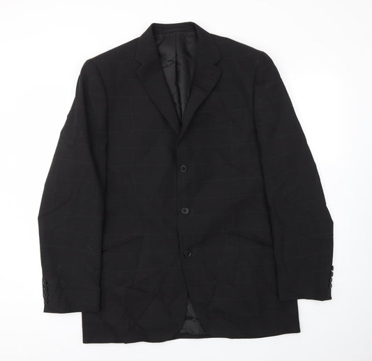 NEXT Mens Black Check  Jacket Blazer Size 42