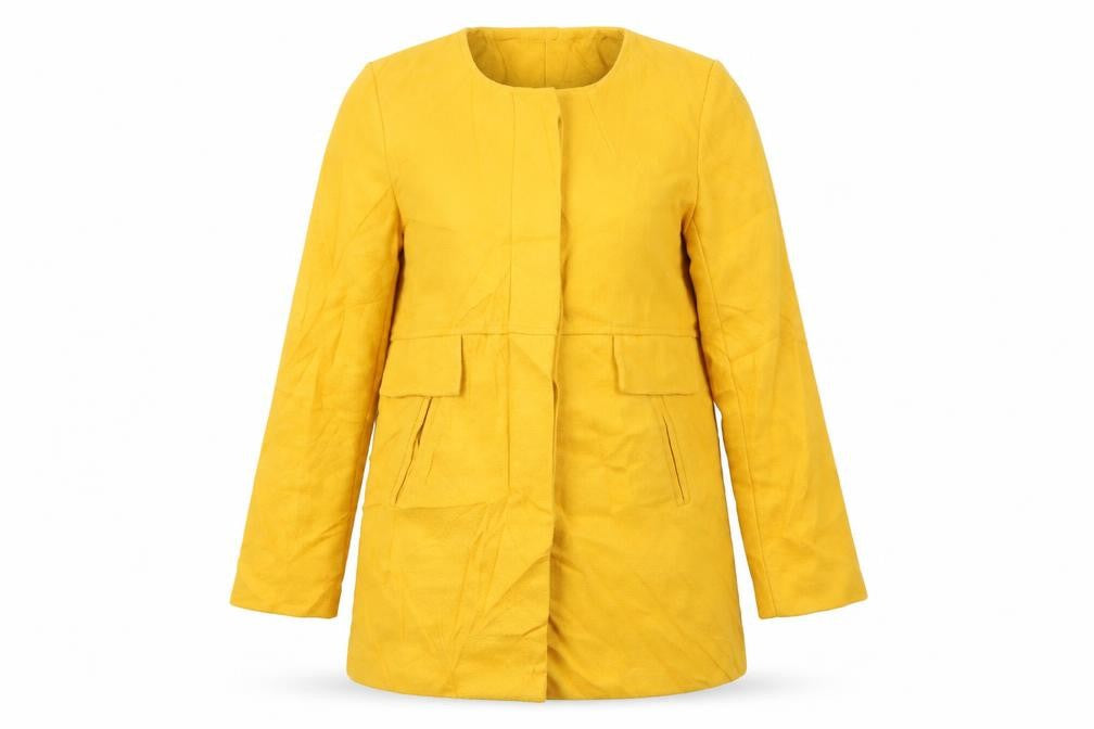 Witchery Womens Yellow Paisley  Jacket Coat Size S