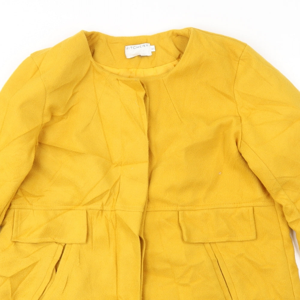 Witchery Womens Yellow Paisley  Jacket Coat Size S