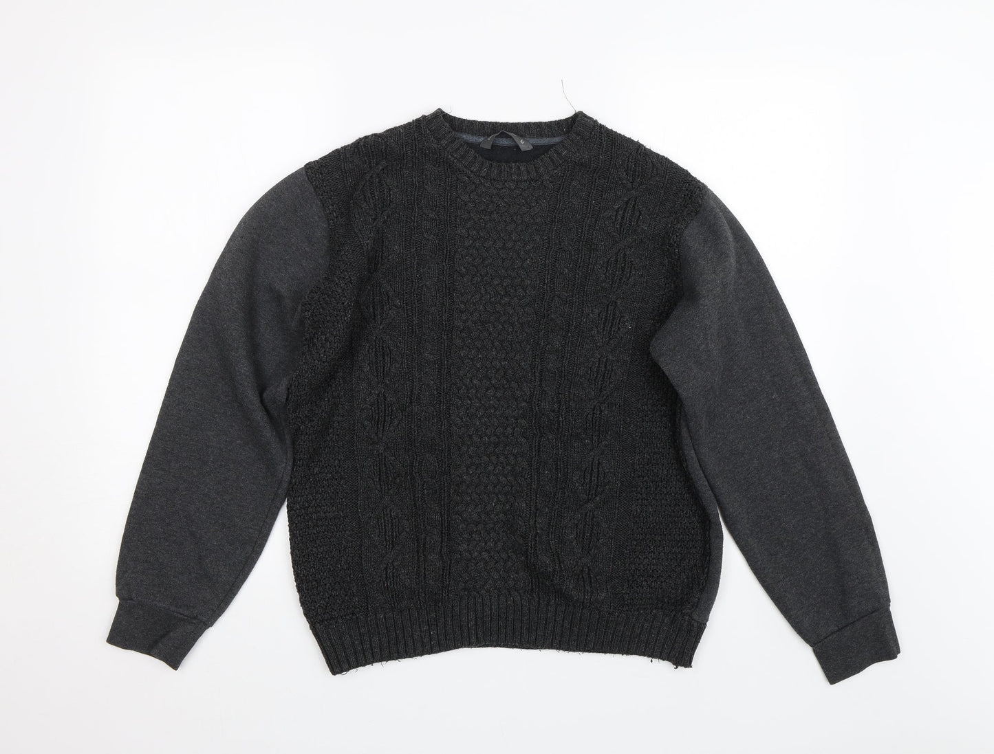 Cedar Wood State Mens Black   Pullover Sweatshirt Size M