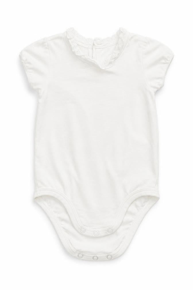 H&M Girls White   Babygrow One-Piece Size 6-9 Months
