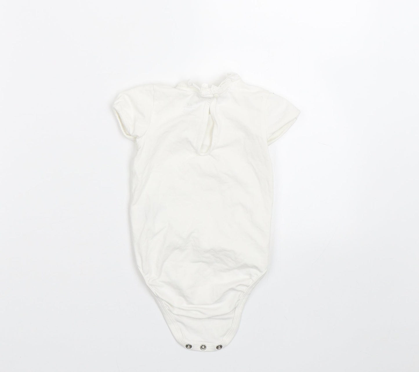 H&M Girls White   Babygrow One-Piece Size 6-9 Months