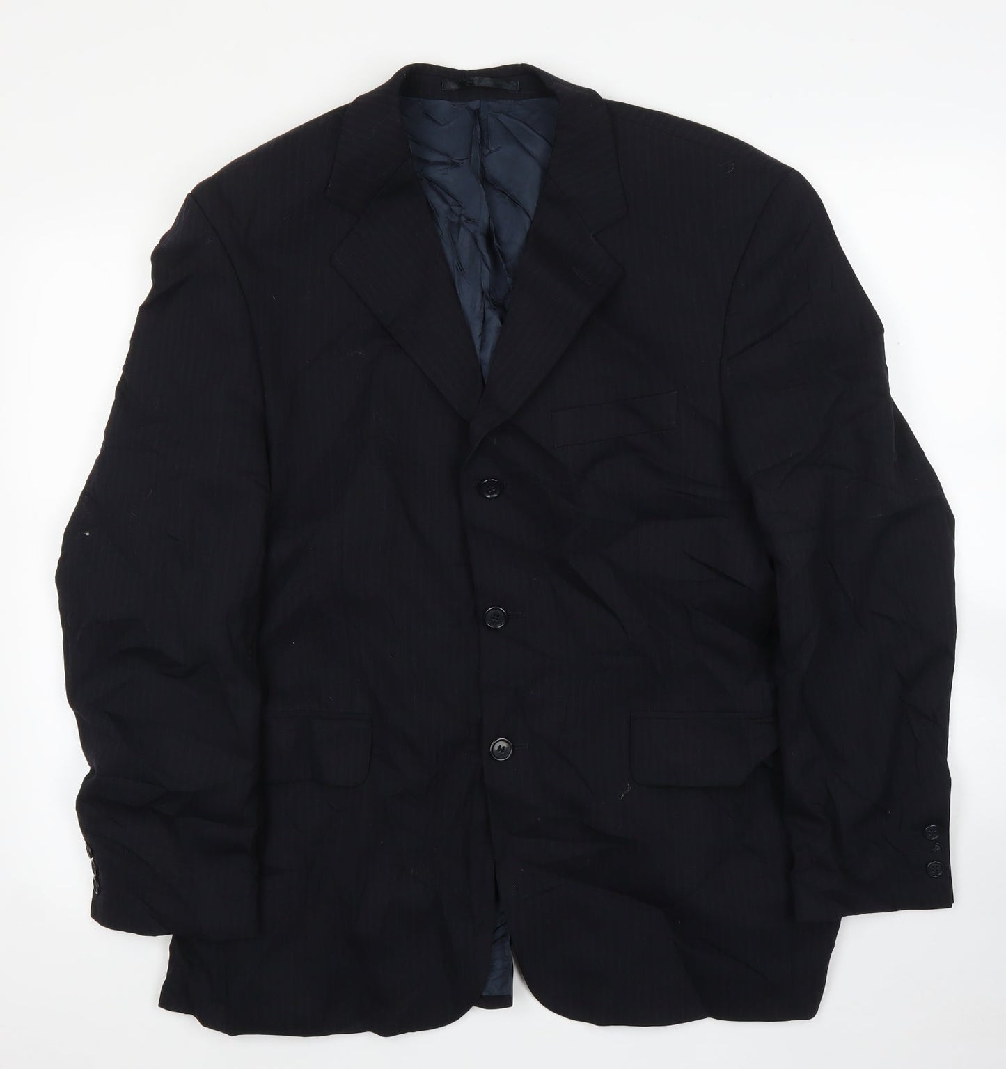 Burton Mens Black Striped  Jacket Suit Jacket Size 44