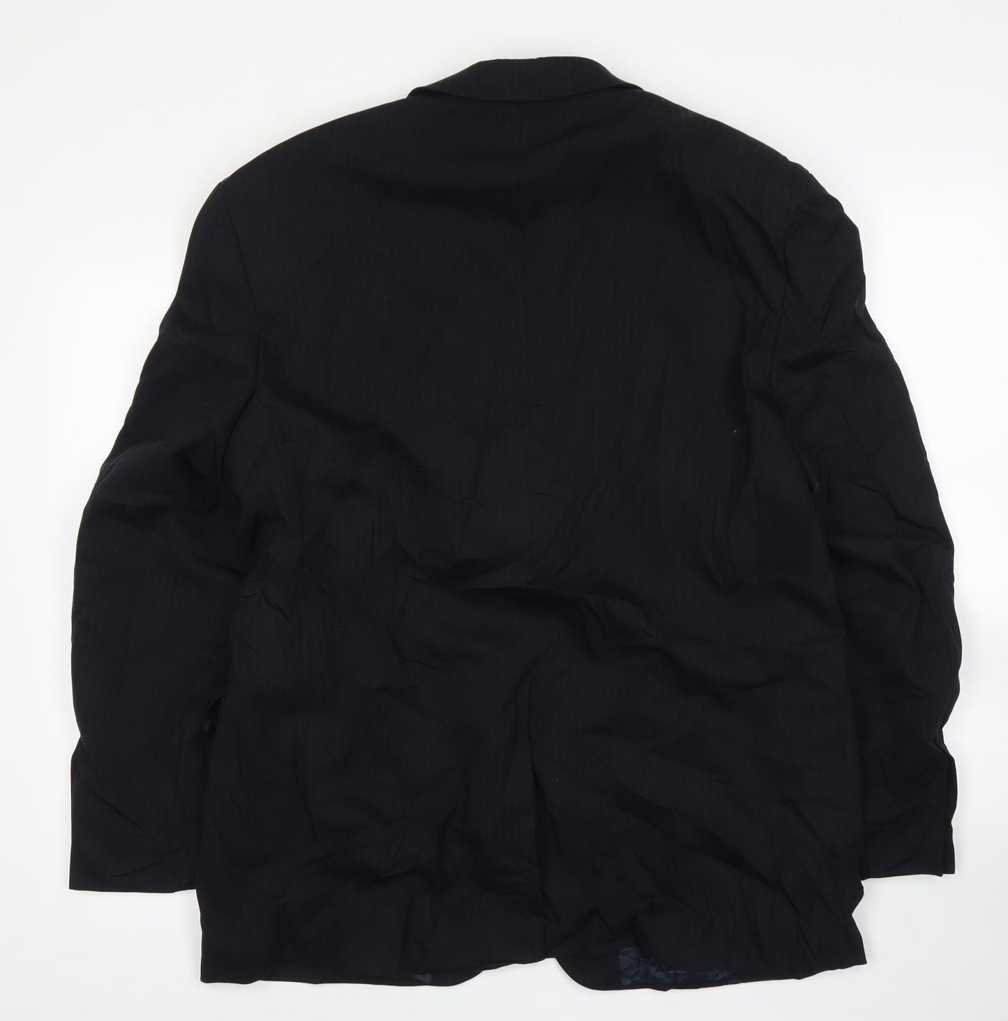 Burton Mens Black Striped  Jacket Suit Jacket Size 44