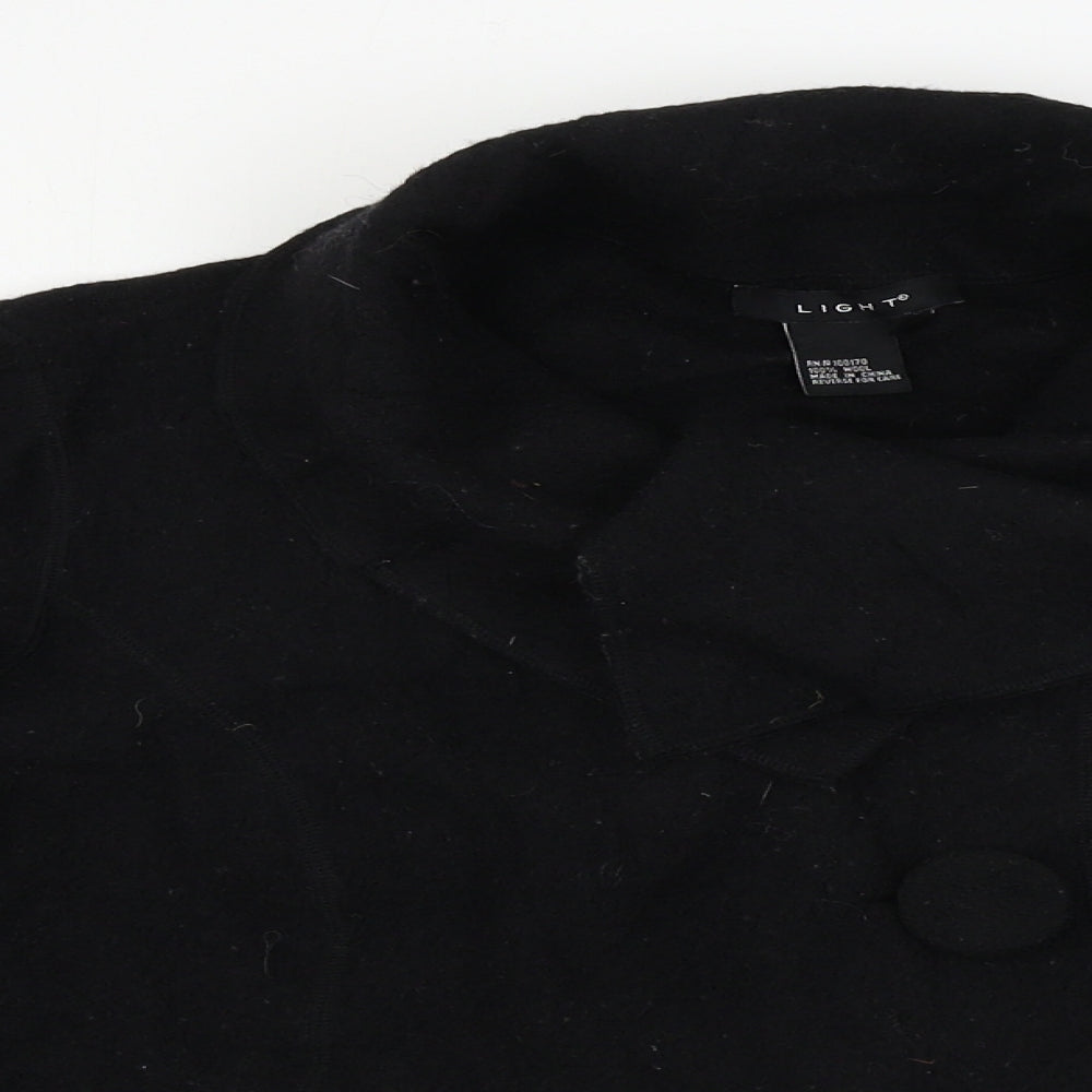light  Womens Black   Jacket Coat Size S