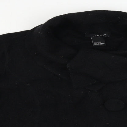 light  Womens Black   Jacket Coat Size S