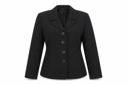 Exact  Womens Black Striped  Jacket Blazer Size 6