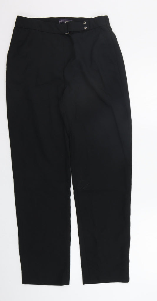 Marks and Spencer Womens Black   Trousers  Size 8 L26 in