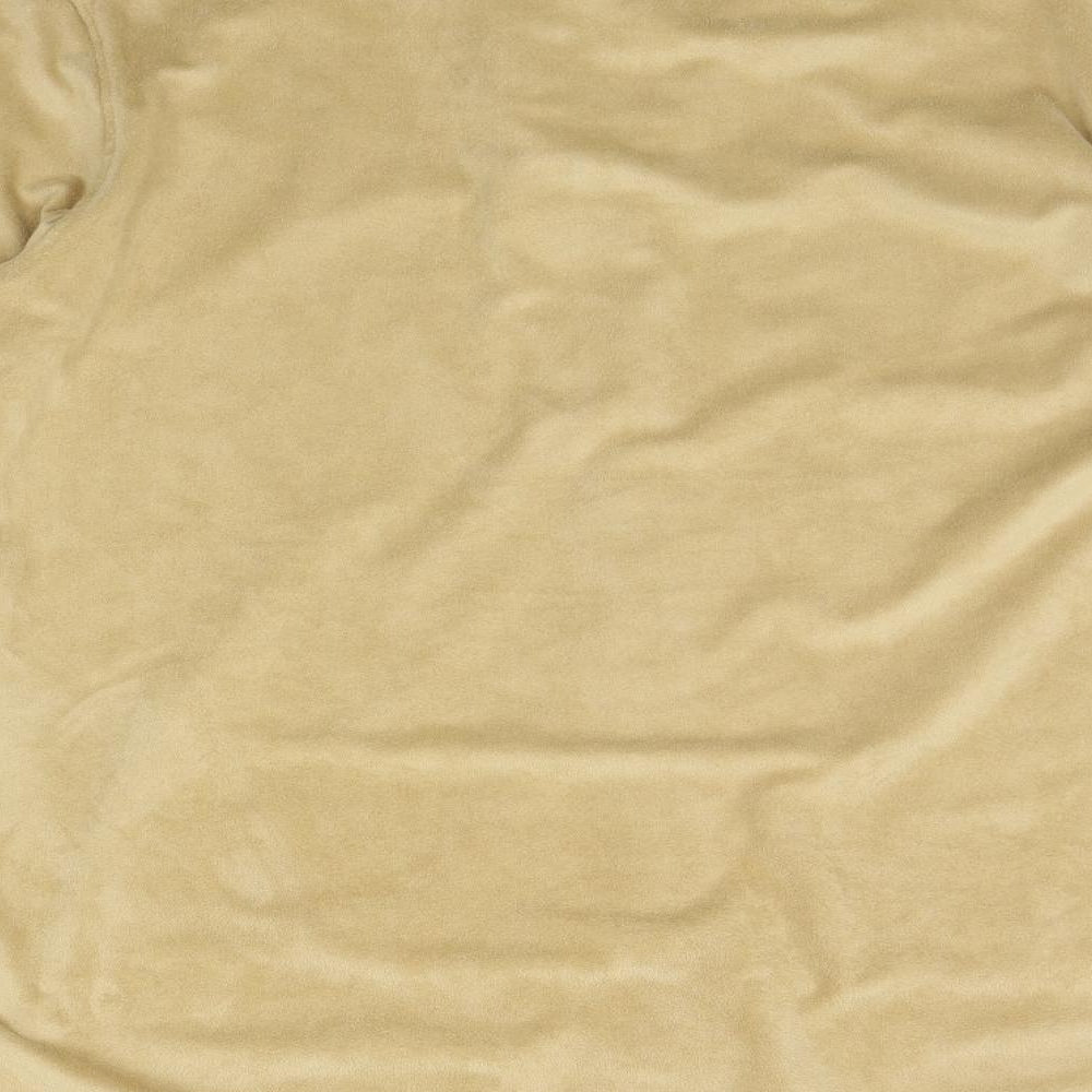 Liz Claiborne Womens Beige   Basic Button-Up Size L