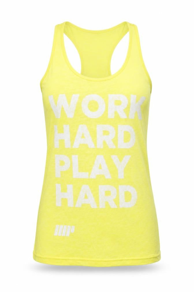 Myprotein Womens Yellow   Basic Tank Size 6