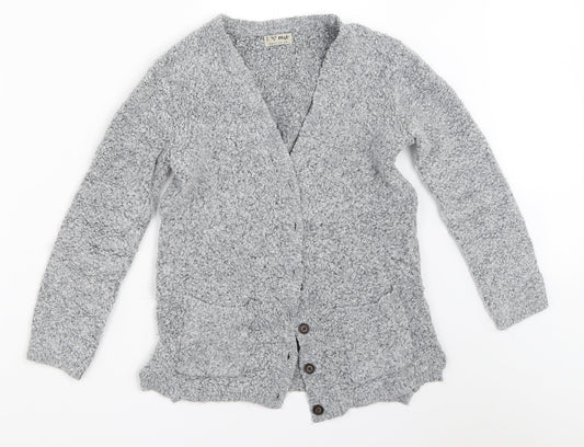 NEXT Girls Grey   Cardigan Jumper Size 8 Years