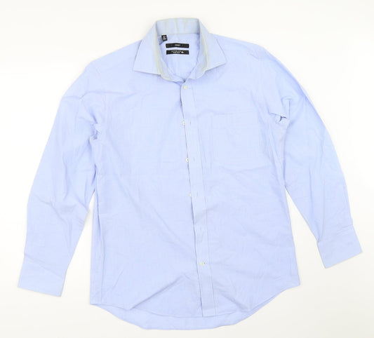 NEXT Mens Blue    Button-Up Size 15.5