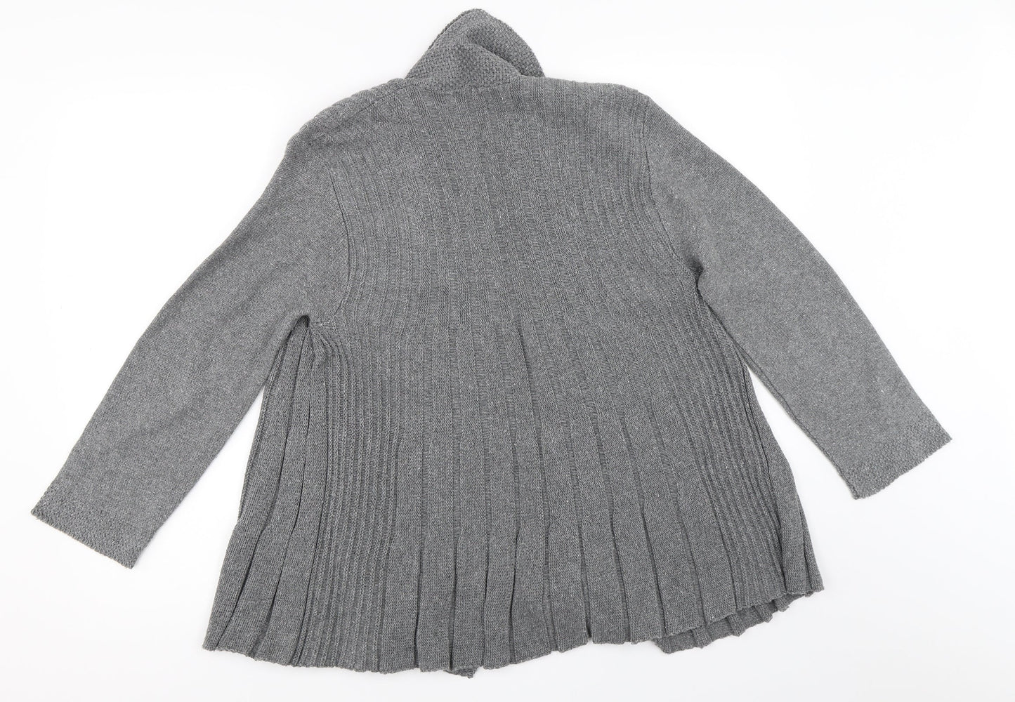 Pure & Natural Womens Grey   Cardigan Jumper Size M