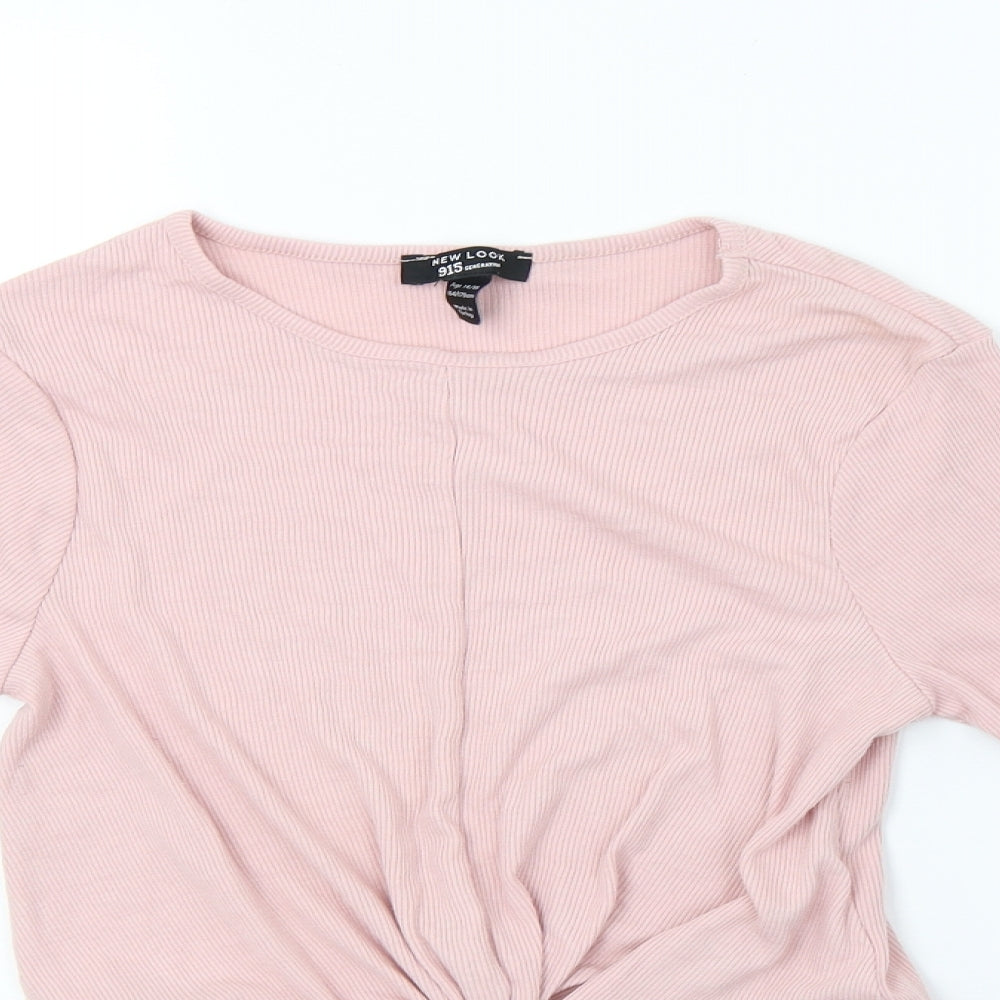 newlook Girls Pink  Knit Pullover Sweatshirt Size 14-15 Years  - cropped