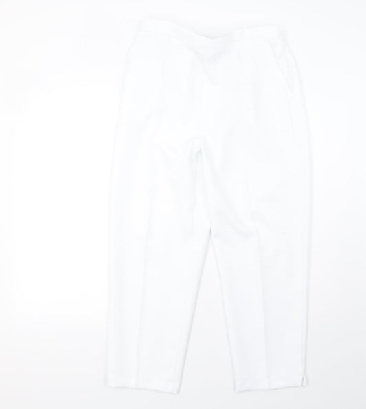 Preworn Womens White   Trousers  Size 16 L27 in