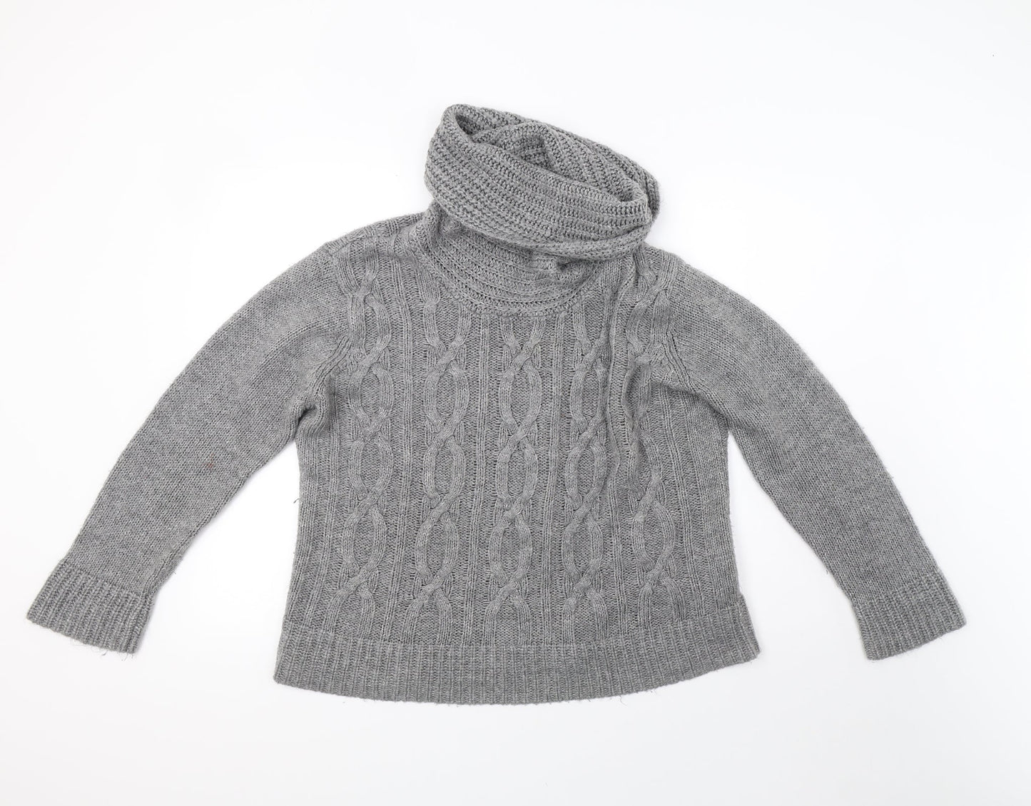 M&Co Womens Grey  Knit Pullover Sweatshirt Size 2XL