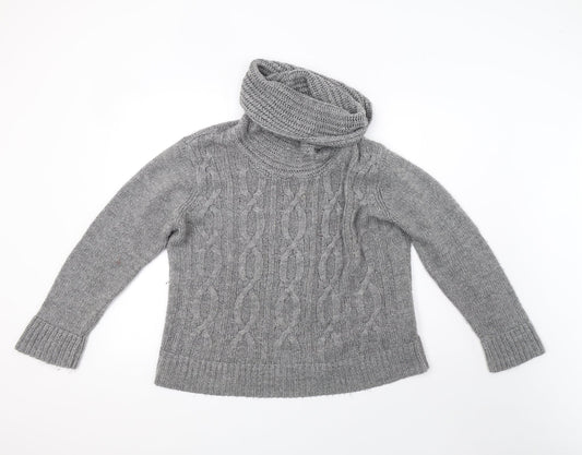 M&Co Womens Grey  Knit Pullover Sweatshirt Size 2XL