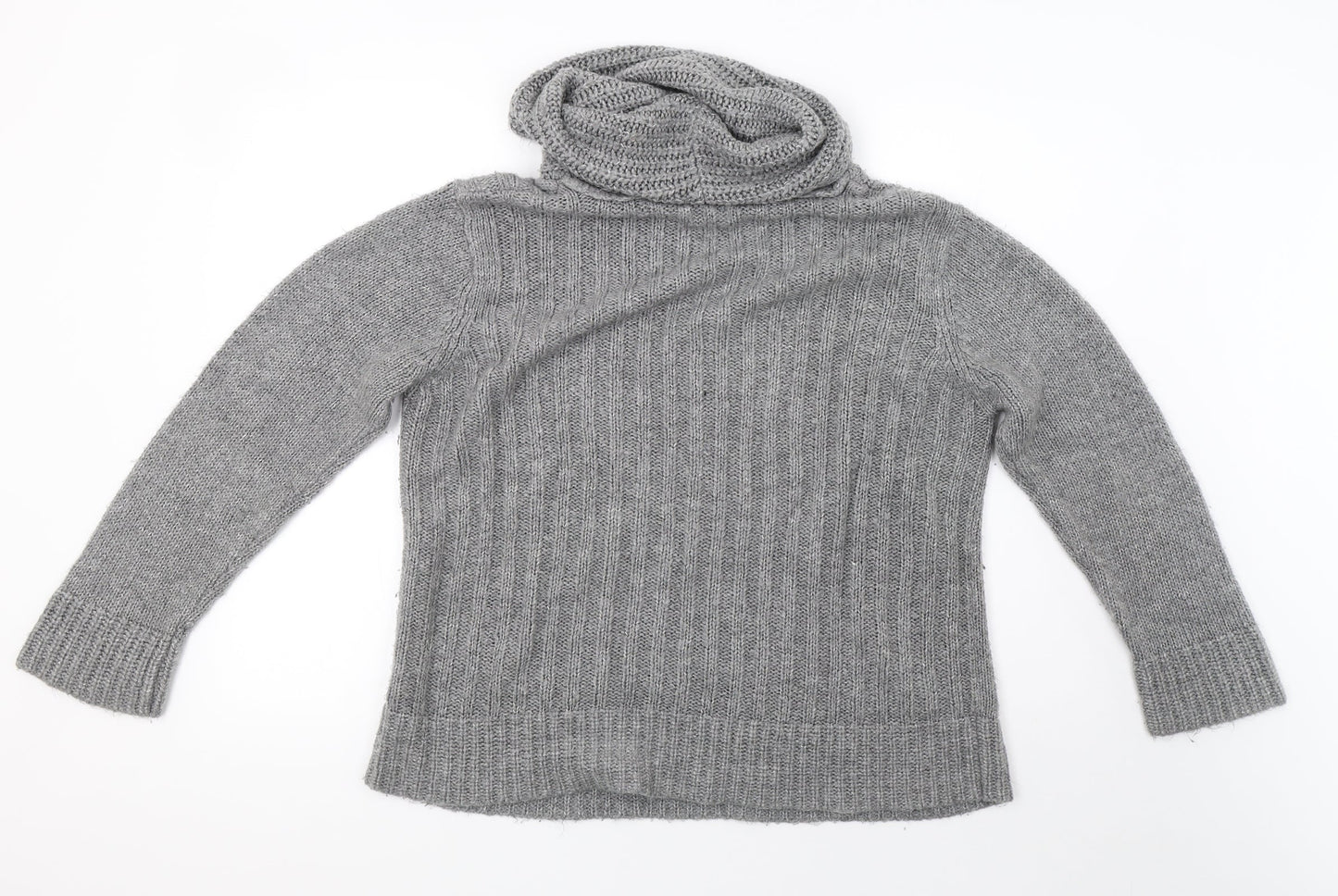 M&Co Womens Grey  Knit Pullover Sweatshirt Size 2XL