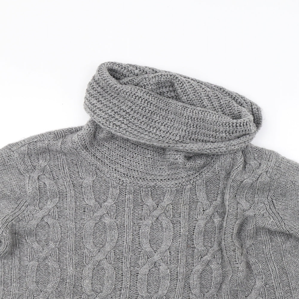 M&Co Womens Grey  Knit Pullover Sweatshirt Size 2XL