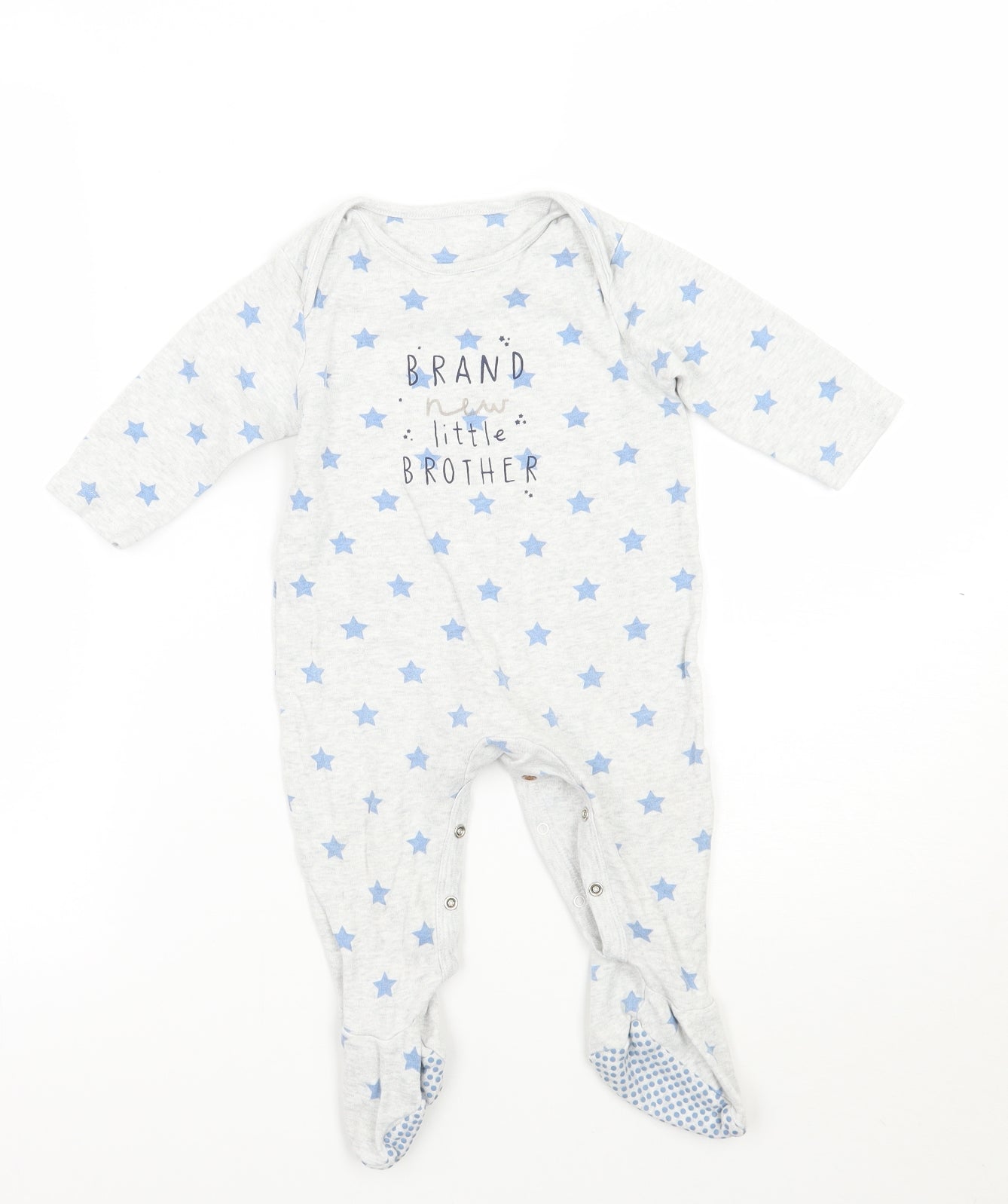 Mothercare Baby Grey Geometric  Babygrow One-Piece Size 9-12 Months
