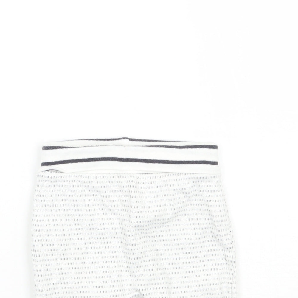 Mammas & Pappas Baby White Geometric  Sweatpants Trousers Size 3-6 Months