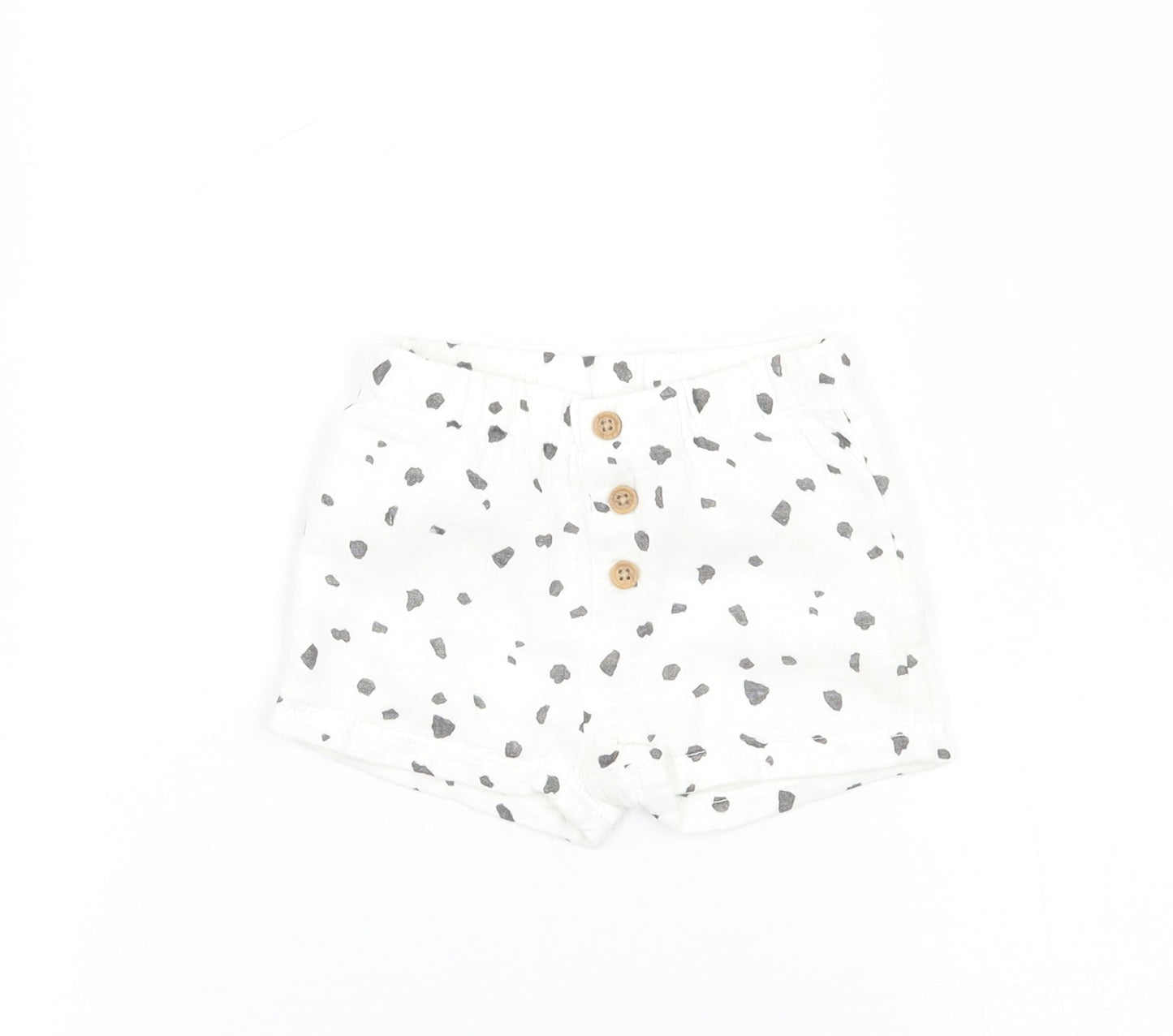 Marks and Spencer Baby White Geometric  Cropped Trousers Size Newborn