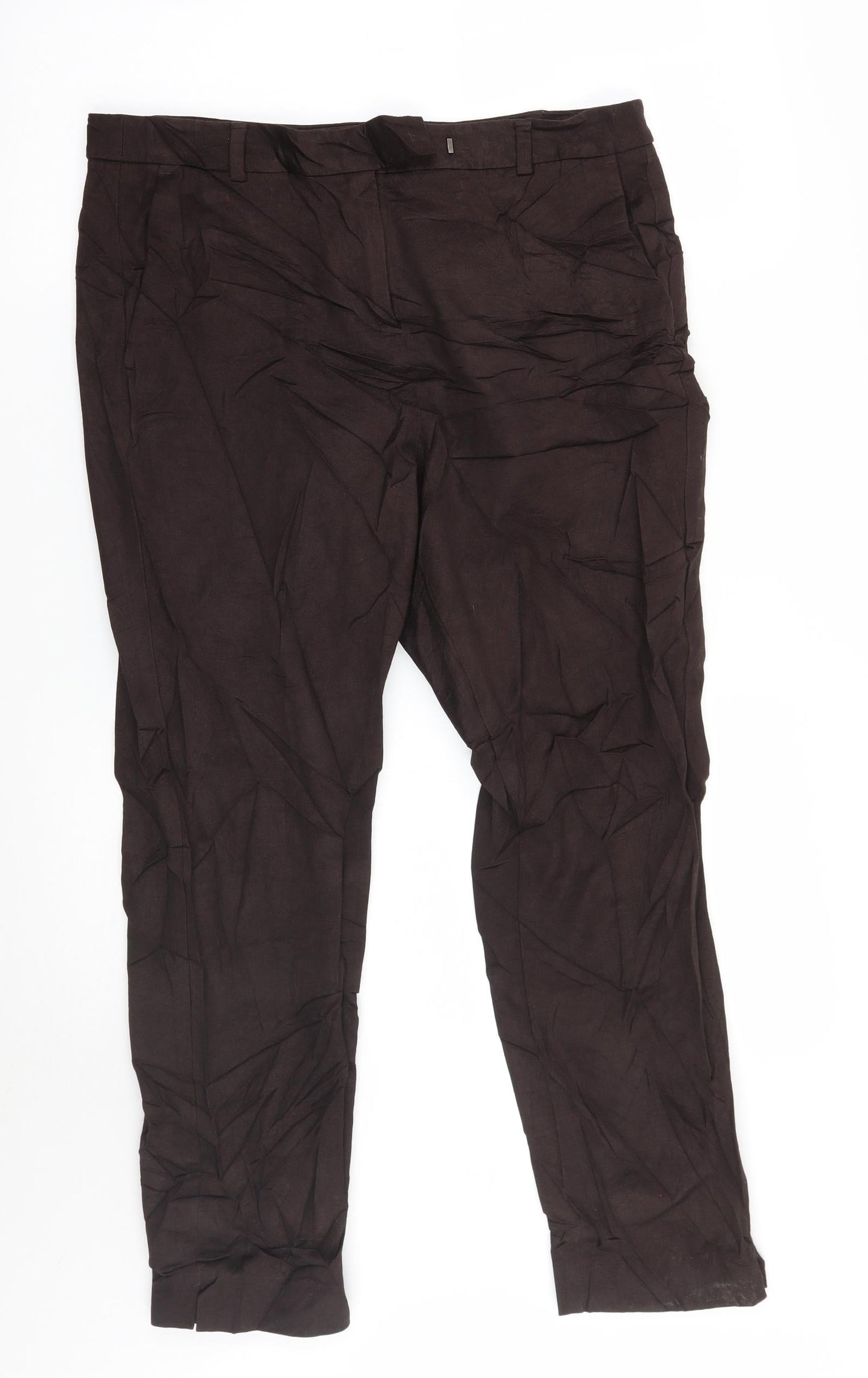 Marks and Spencer Womens Brown   Trousers  Size 14 L20.5 in