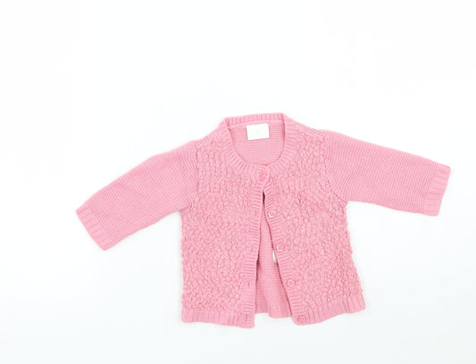 F&F Girls Pink   Cardigan Jumper   - newborn