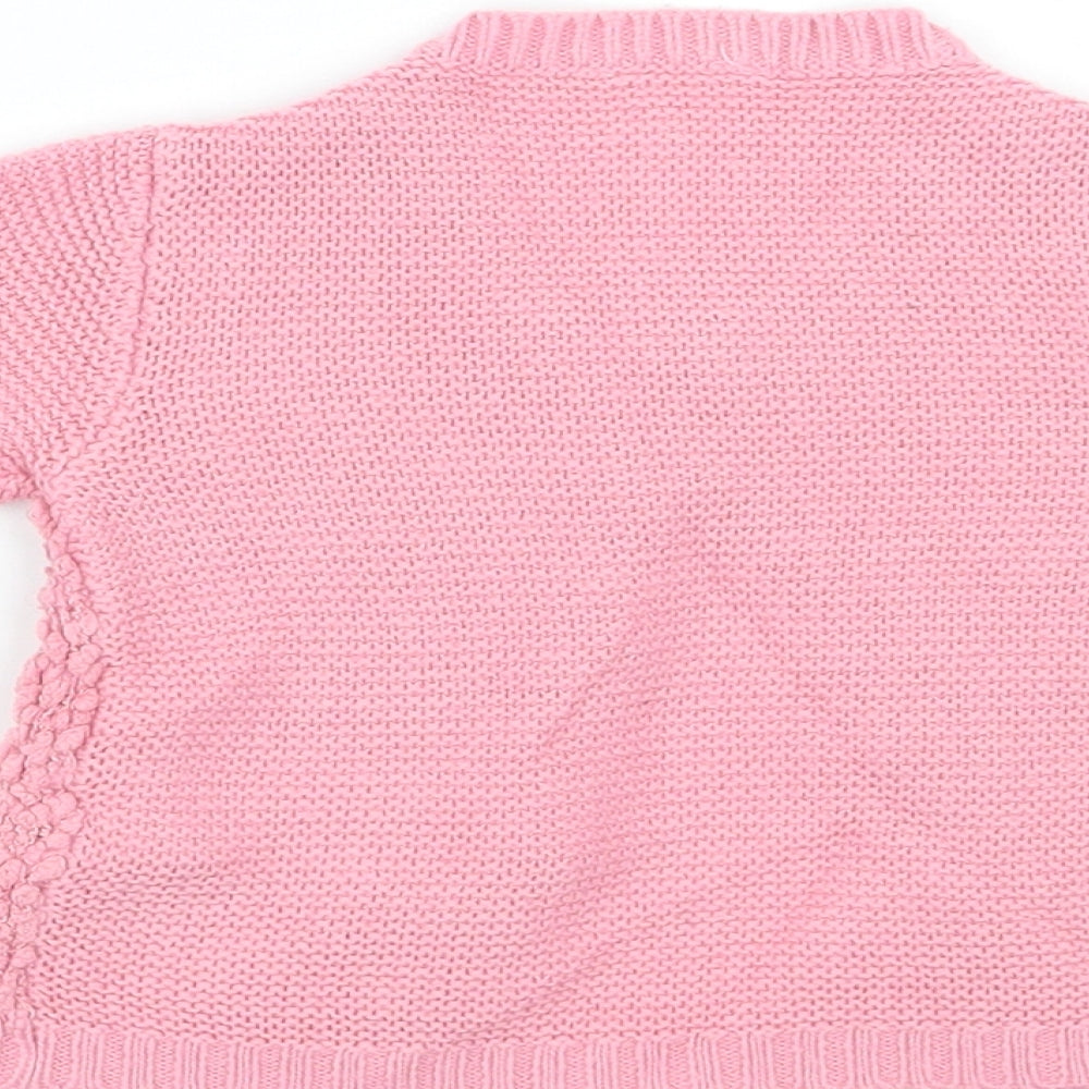 F&F Girls Pink   Cardigan Jumper   - newborn