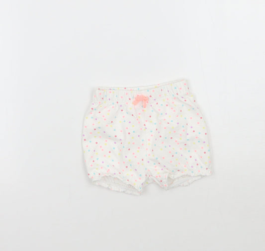 George Baby White Polka Dot  Cropped Trousers Size 0-3 Months