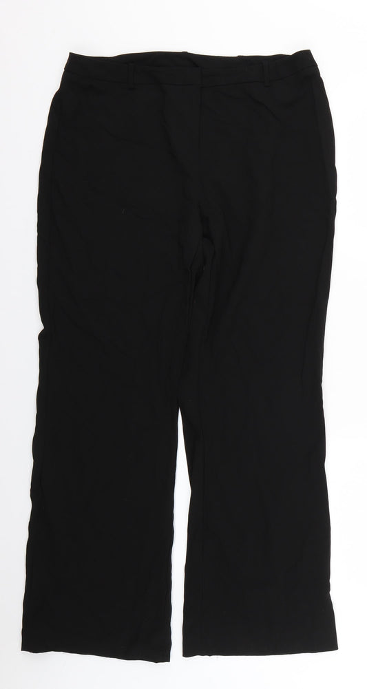 John Lewis Womens Black   Trousers  Size 14 L26 in