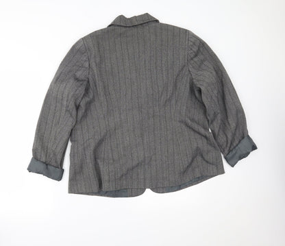Encore Womens Grey   Jacket Blazer Size 16