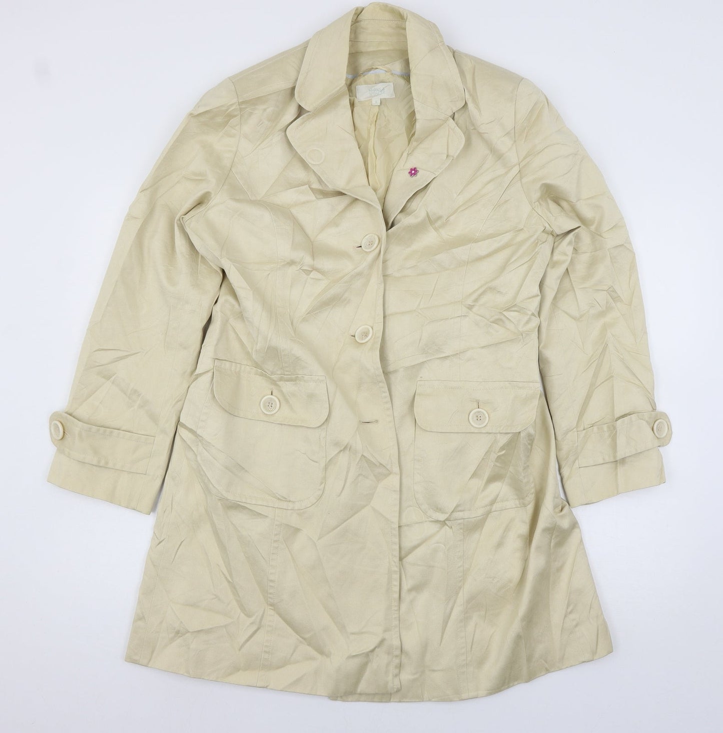 Marks and Spencer Womens Ivory   Overcoat Coat Size 16