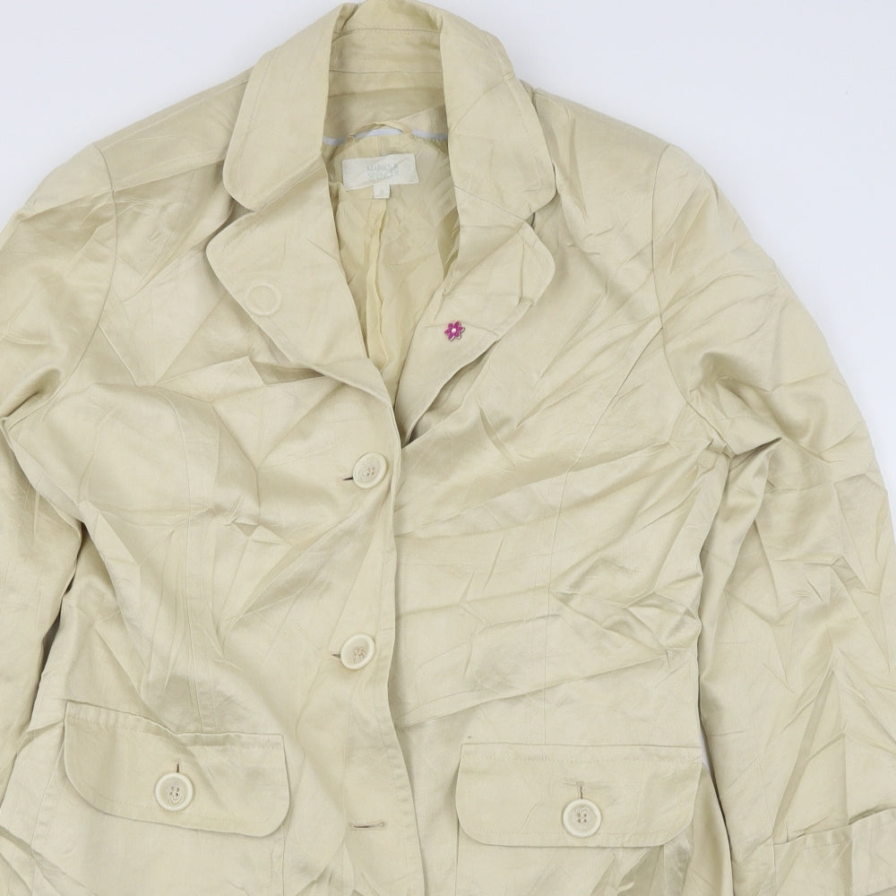 Marks and Spencer Womens Ivory   Overcoat Coat Size 16