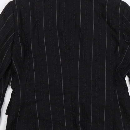 Taifun Collection Womens Black Striped  Jacket Blazer Size 8
