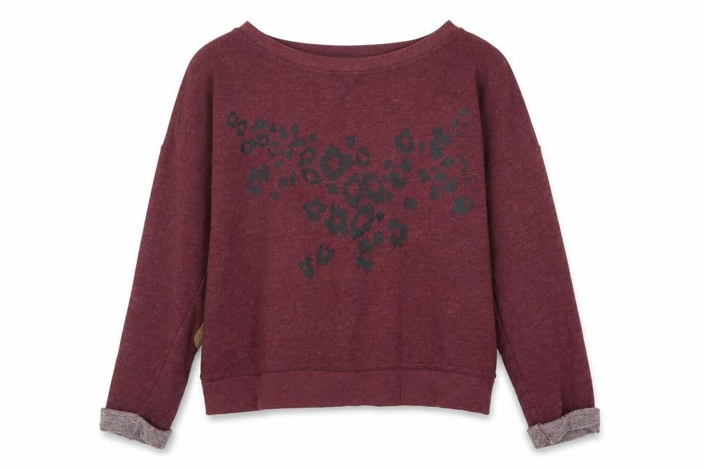 Atmosphere Womens Red Animal Print  Pullover Sweatshirt Size 12