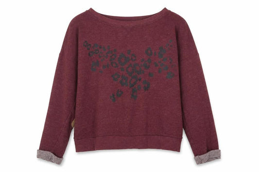 Atmosphere Womens Red Animal Print  Pullover Sweatshirt Size 12