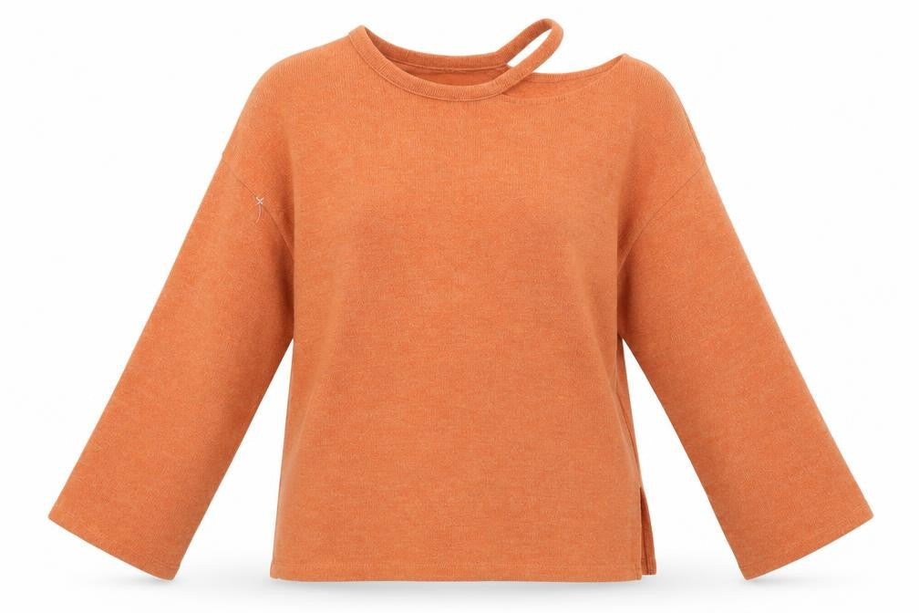 Zara Womens Orange   Pullover Jumper Size S