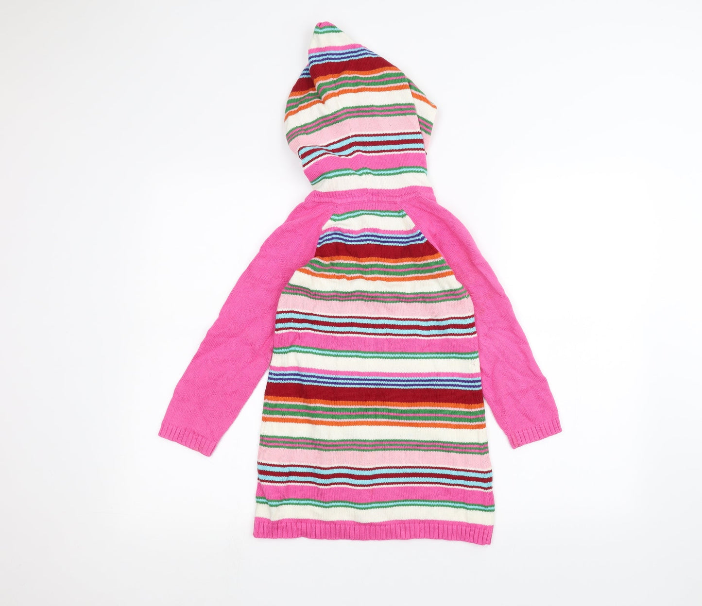 Gap Girls Pink Striped  Pullover Hoodie Size 5 Years