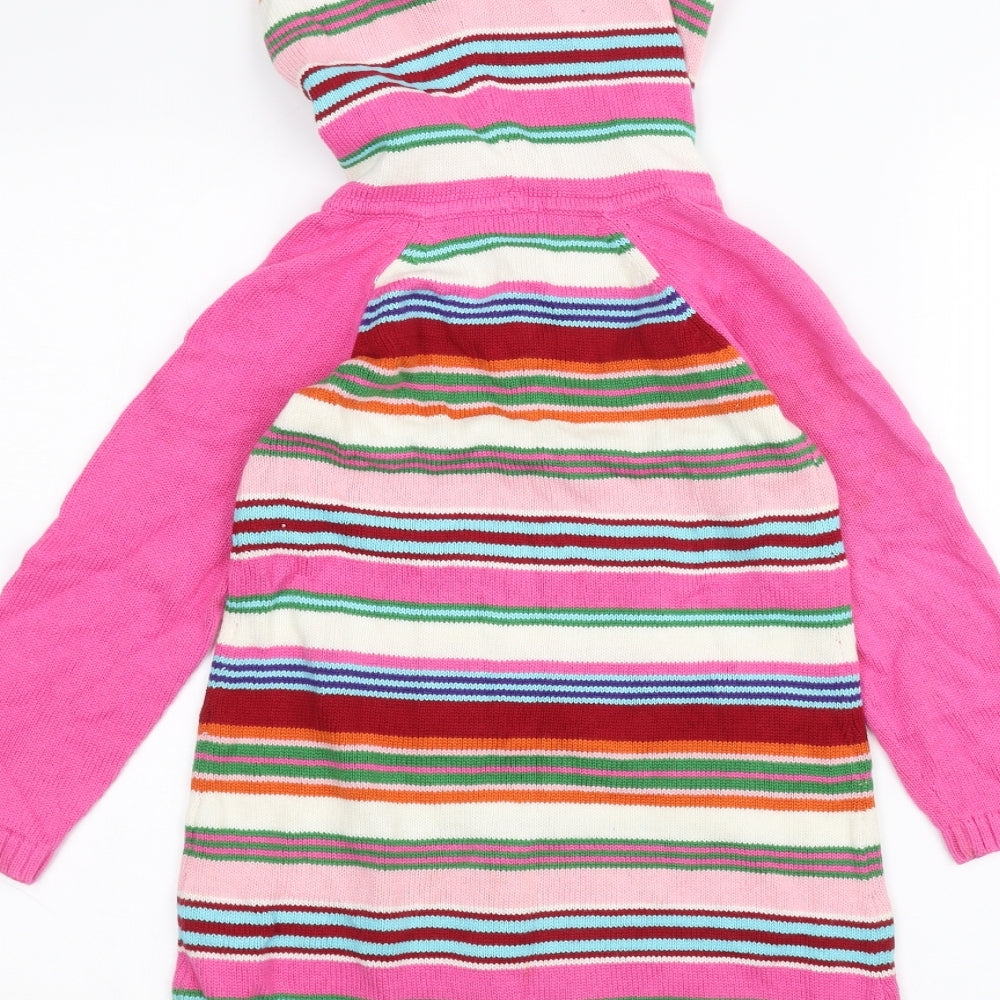 Gap Girls Pink Striped  Pullover Hoodie Size 5 Years