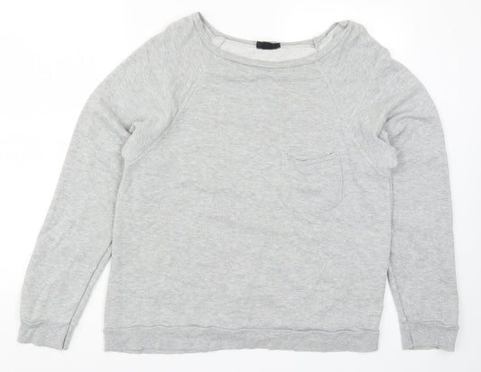 Topshop Womens Grey   Pullover Sweatshirt Size 14